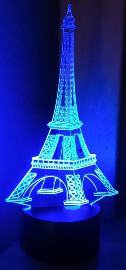 3D Acrylic Illusion Lamp Eiffel Tower Shape