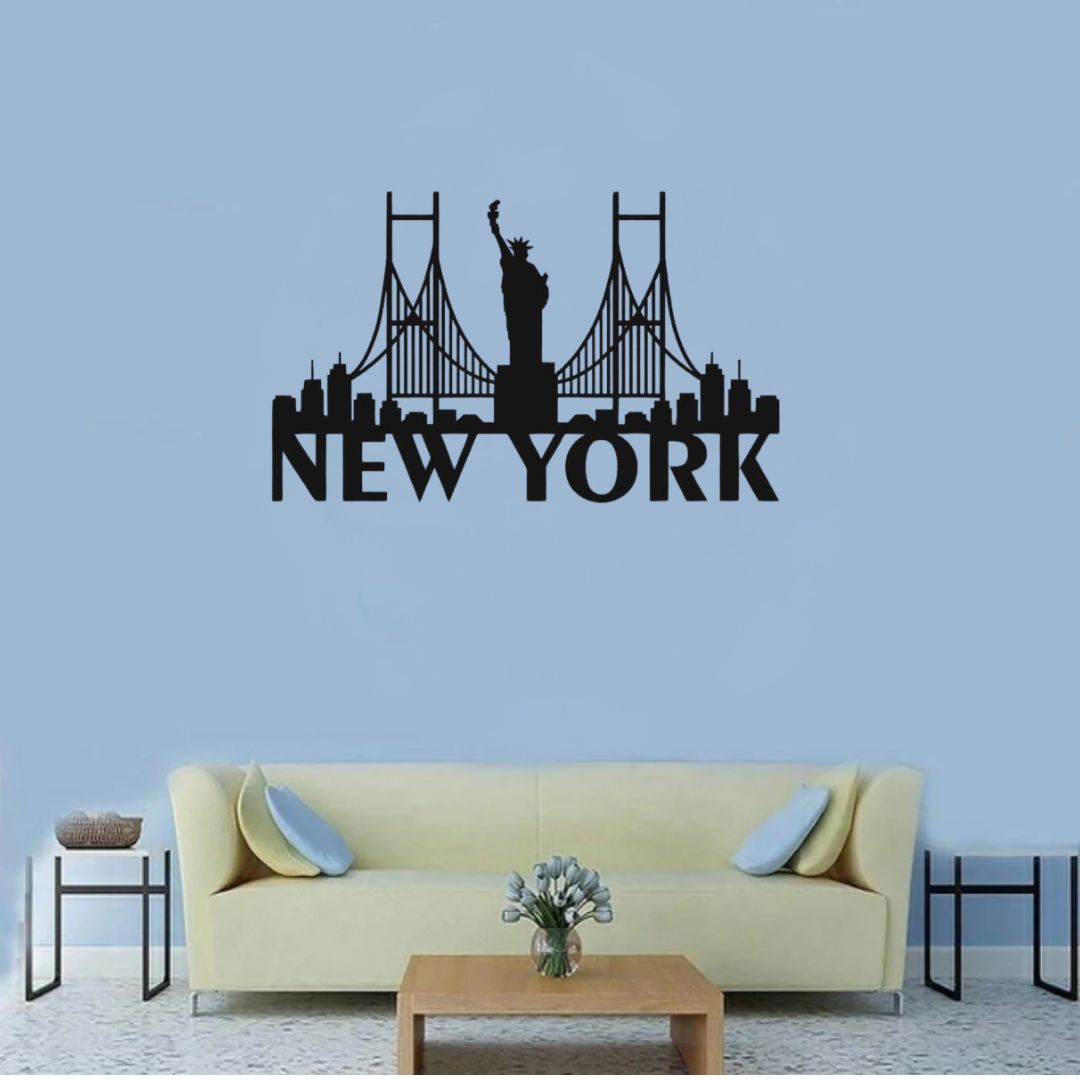 New York, America - Skyline Acrylic Wall Art - Home Decal - National Day