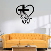 Jesus Cross, Praying Hand With Heart - Christmas & Baptism - For Church or Home