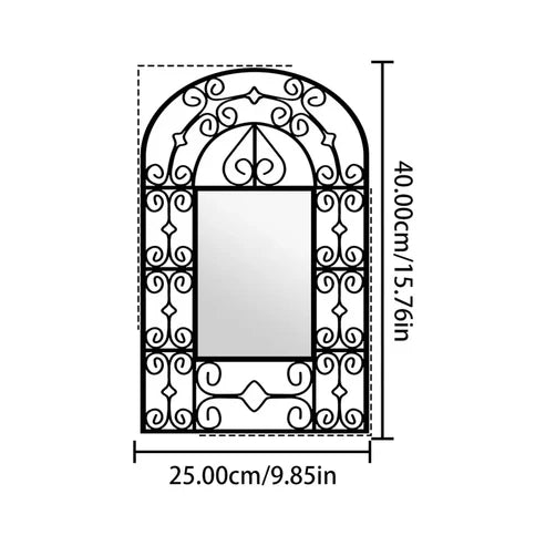 Black Acrylic Wall Mirror with Ornate Frame | Emaazz