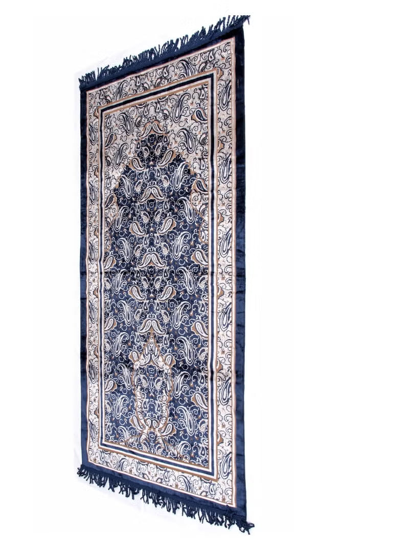Prayer Mat 614GSM Anti-Slip Velvet Top Islamic Prayer Mat New Design Thick Padded Sajadah Prayer Rug for Men Women Eid Gift Ramadan ( 140cm X 70cm)