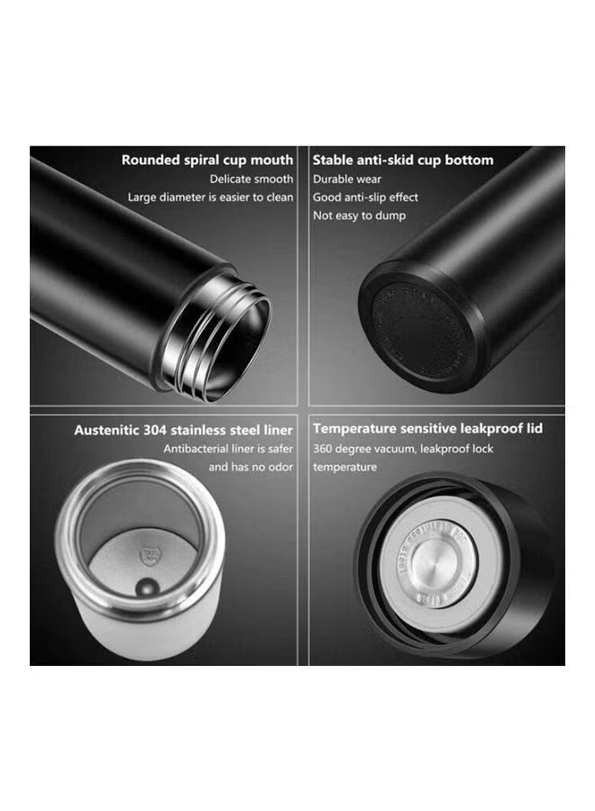 LED Smart Temperature Display Vacuum Thermal Bottle White 500ml