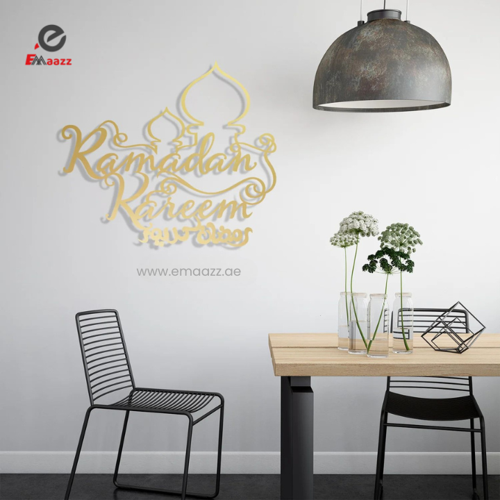 Ramadan Kareem Wall Art | Acrylic Wall Calligraphy | Muslim House Decoration