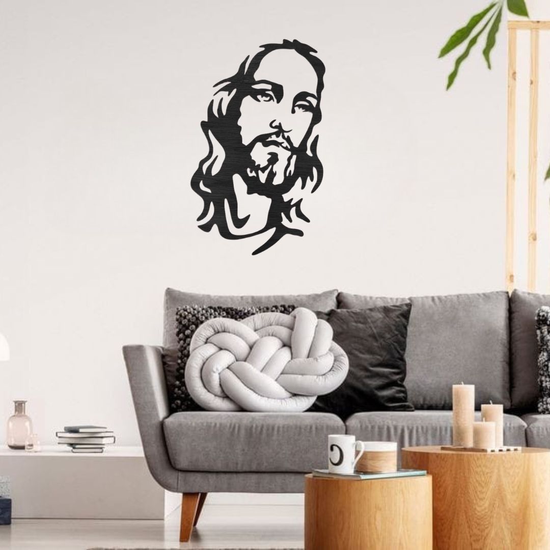 Jesus Chirst's Face - Christmas & Baptism - For Church or Home wall Decal