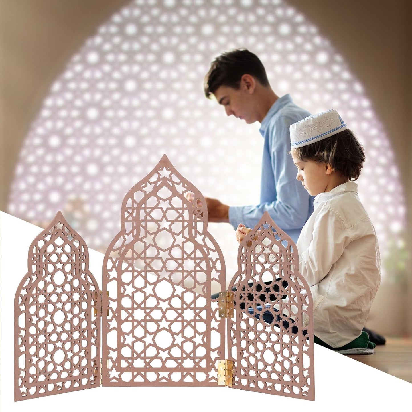 MPC-528 Home Décor and Decorative Accessories, Mini Mosque Prayer Corner Setup, Wooden