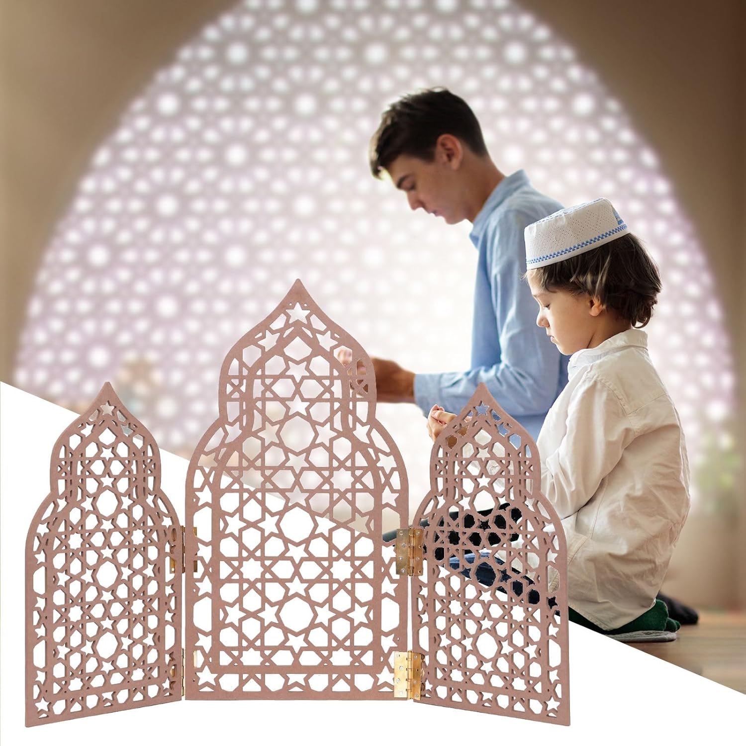 Home Décor and Decorative Accessories, Mini Mosque Prayer Corner Setup, Wooden
