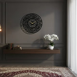 Circular Kufic Calligraphy Clock | 3D Geometric Islamic Wall Art