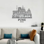 Pune, India - Skyline Acrylic Wall Art - Home Decal - Indian National Day