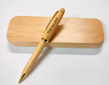 Personalised Wooden Pen and Case - Elegant Custom Gift for Any Occasion