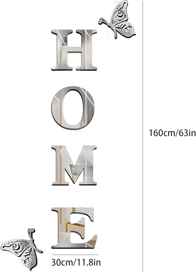 Home Sign Acrylic Mirror - Modern Home Decoration