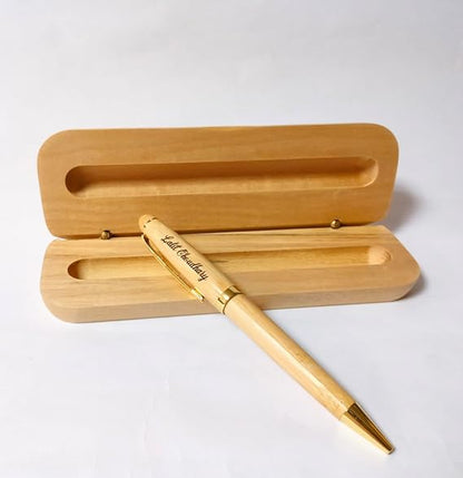 Personalised Wooden Pen and Case - Elegant Custom Gift for Any Occasion