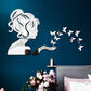 Angel With Butterflies Acrylic Mirror - Modern Home Decoration