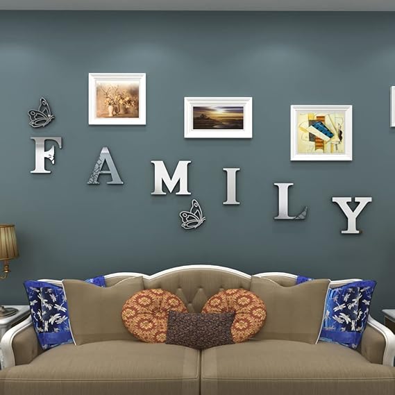Family Sign Acrylic Mirror - Modern Home Decoration [42 pieces]