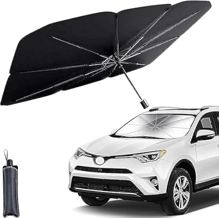 helloleiboo Showay Car Windshield Sun Shade UV Rays and Heat Sun Visor Protector Foldable Reflector Umbrella brella Shield