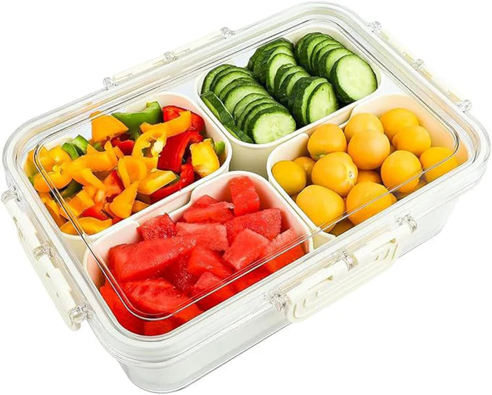 Serving Tray with Compartments and Lid | Versatile & Organized Serving Solutions