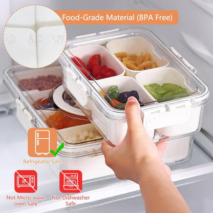 Serving Tray with Compartments and Lid | Versatile & Organized Serving Solutions