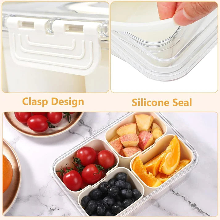 Serving Tray with Compartments and Lid | Versatile & Organized Serving Solutions