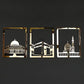 Masjid Al Aqsa, Masjid Al-Haram & Masjid An-Nabawi Islamic Wall Art | Acrylic Kaaba Wall Decor
