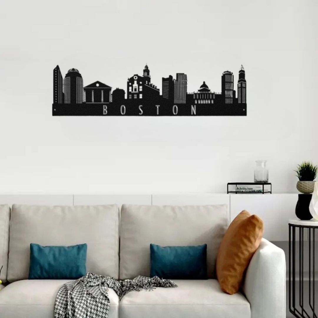 Boston, America - Skyline Acrylic Wall Art - Home Decal - National Day