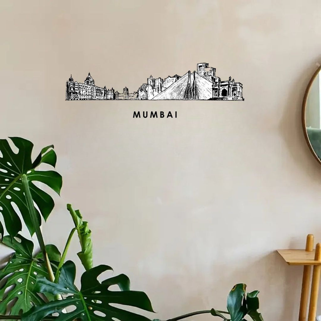 Mumbai, India - Skyline Acrylic Wall Art - Home Decal - Indian National Day