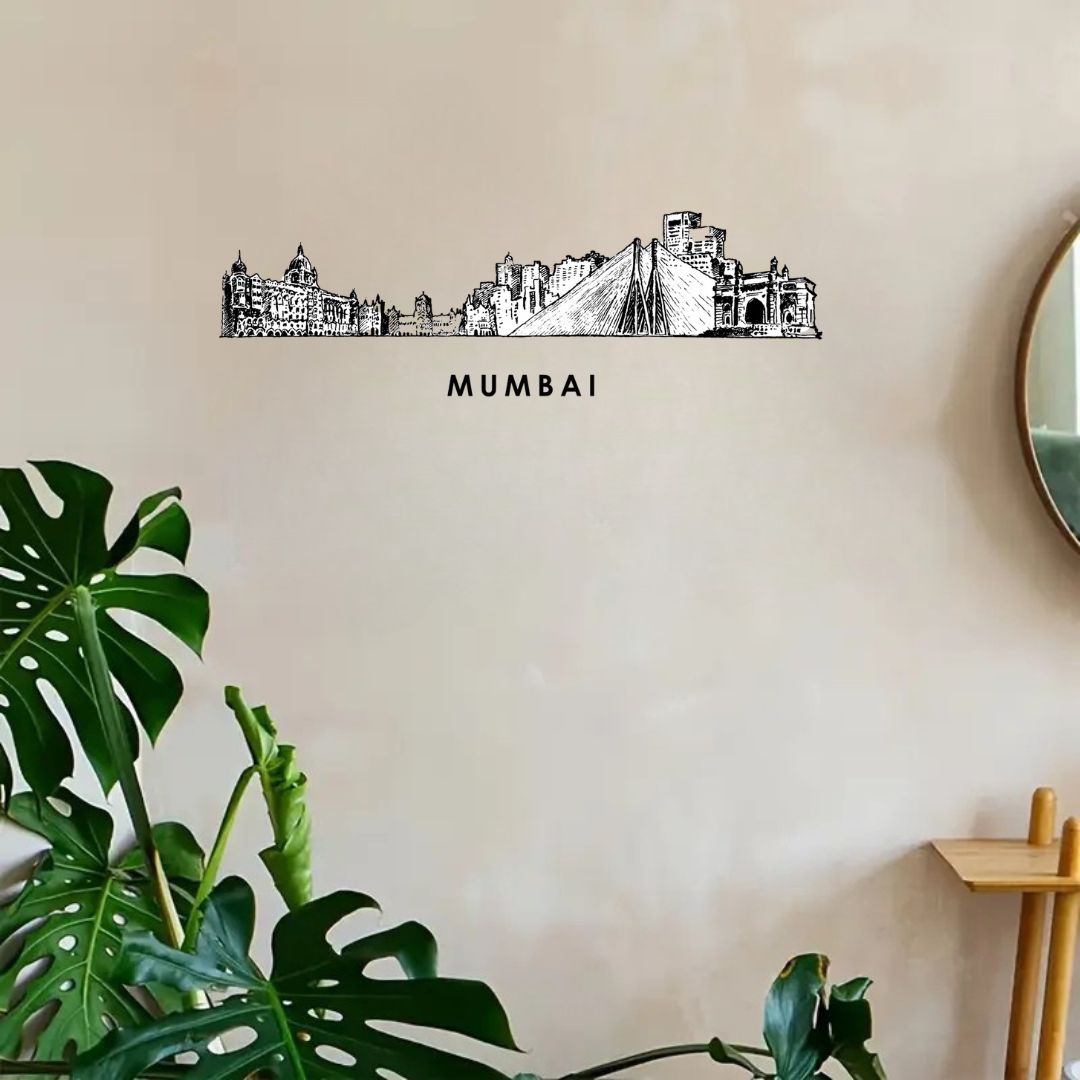 Mumbai, India - Skyline Acrylic Wall Art - Home Decal - Indian National Day