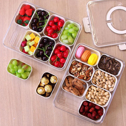 Serving Tray with Compartments and Lid | Versatile & Organized Serving Solutions