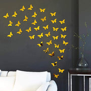 Butterflies Decorative Acrylic Mirror - Modern Home Decoration [40 pieces]