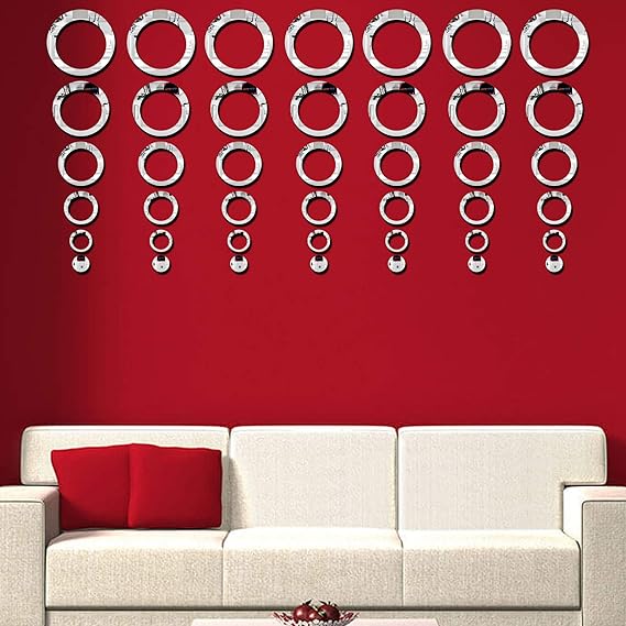 Ring Acrylic Mirror - Modern Home Decoration [42 pieces]