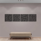 4 Quls Kufic Calligraphy Islamic Wall Art