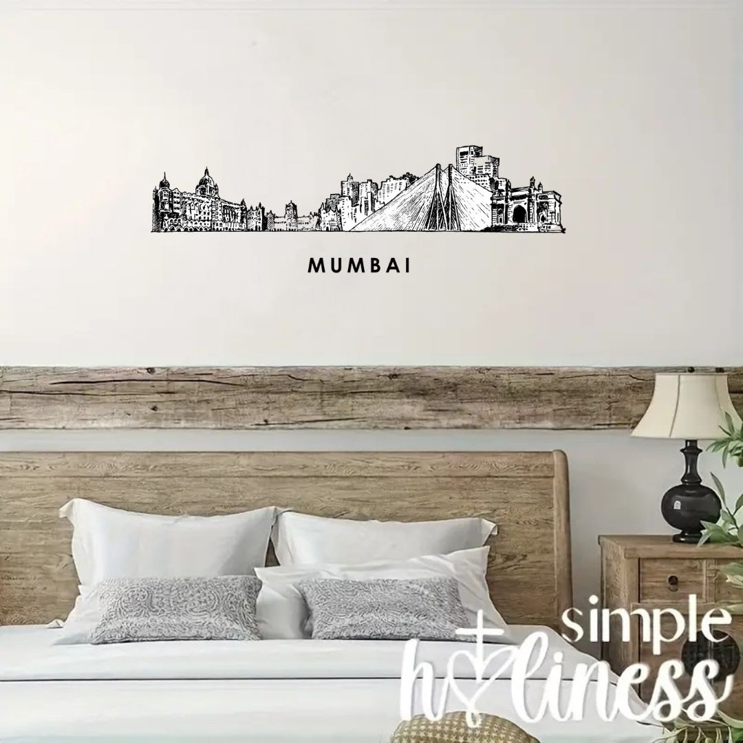 Mumbai, India - Skyline Acrylic Wall Art - Home Decal - Indian National Day