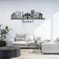Surat, India - Skyline Acrylic Wall Art - Home Decal - Indian National Day