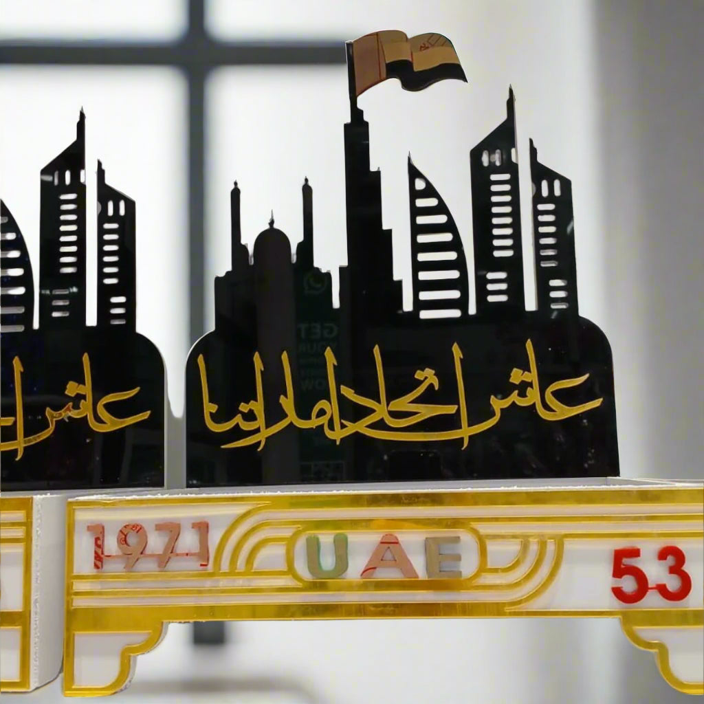 UAE Flag Table Décor & Organizer – National Day Acrylic Desk Ornament | Patriotic Home & Office Décor
