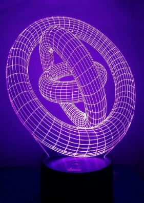 3D Acrylic Ring Night Light Illusion Lamp