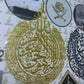 Ayatul Kursi Round Calligraphy Shinny gliter Gold | آیۃ الکرسی | Acrylic Wall Decor