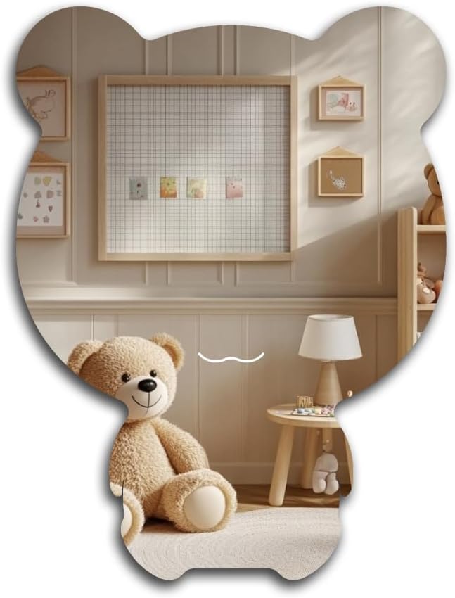 Bear Style Mirror Reflective Wall Mirror - Acrylic Mirror For Home Decor | Modern Wall Decal