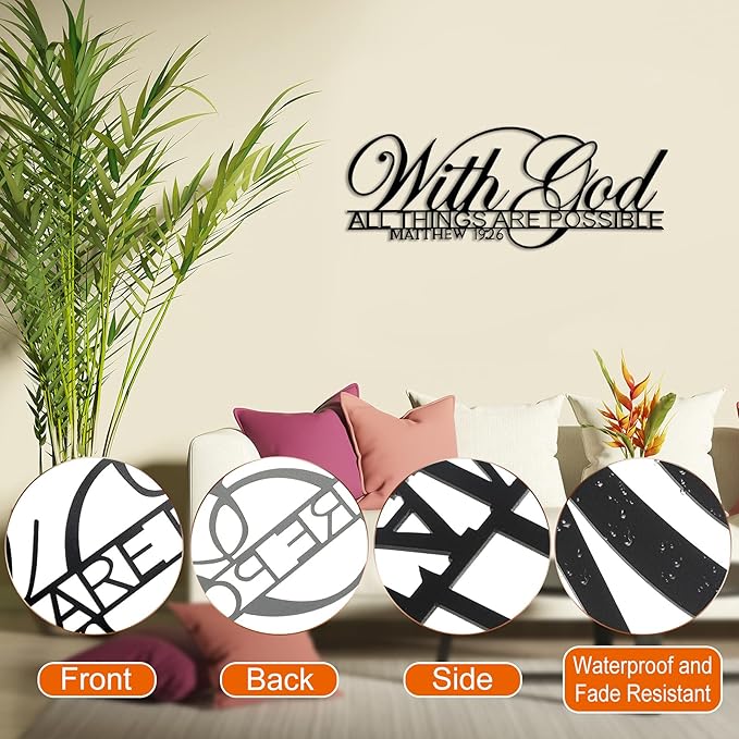 Bible Verse - with God All Things are Possible - Chrismas Gift 2