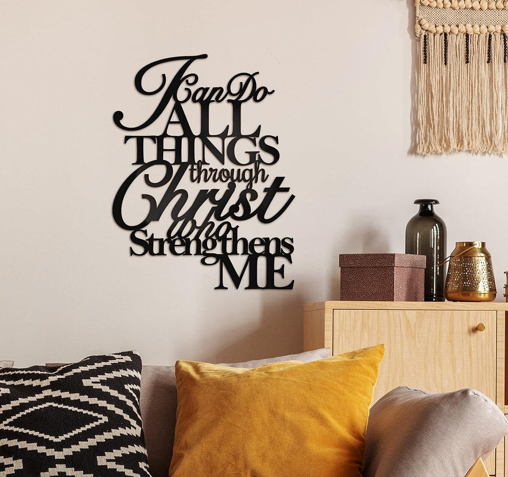 Bible Verses  I Can Do All Things Through Christ -  Christian Wall Decor 1