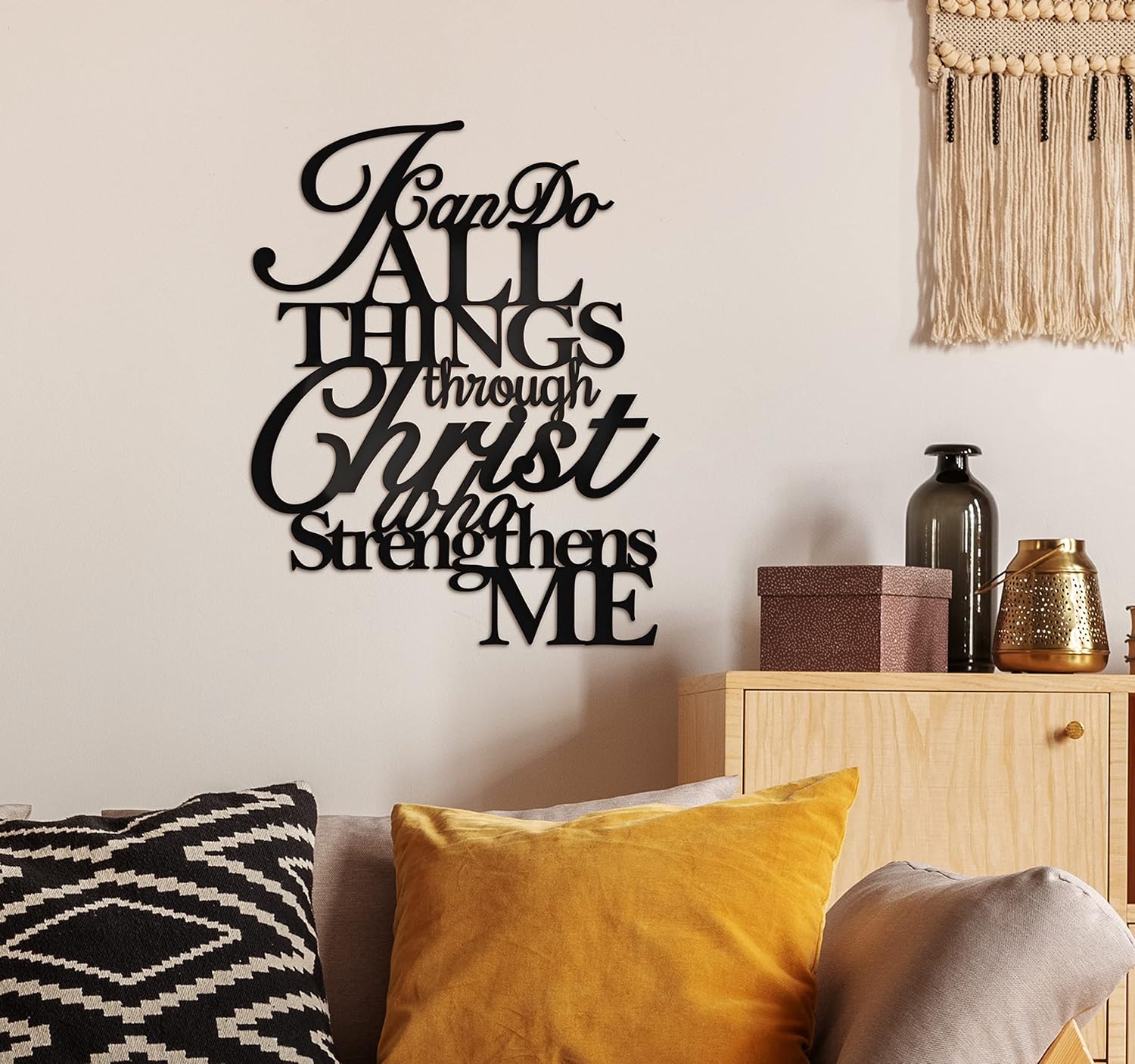 Bible Verses  I Can Do All Things Through Christ -  Christian Wall Decor 1