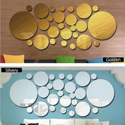 Bubble Reflective Wall Mirror - 26 pcs - Acrylic Mirror For Home Decor | Modern Wall Decal