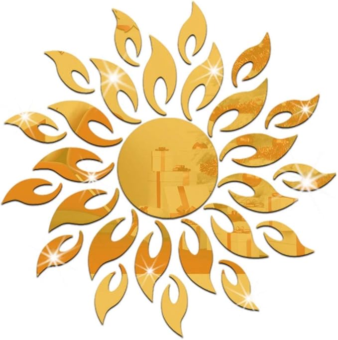 Hot Sun Wall Mirror - Acrylic Mirror For Home Decor | Modern Wall Decal