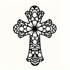 Elegant Black Acrylic Cross - Christian's Home Decal