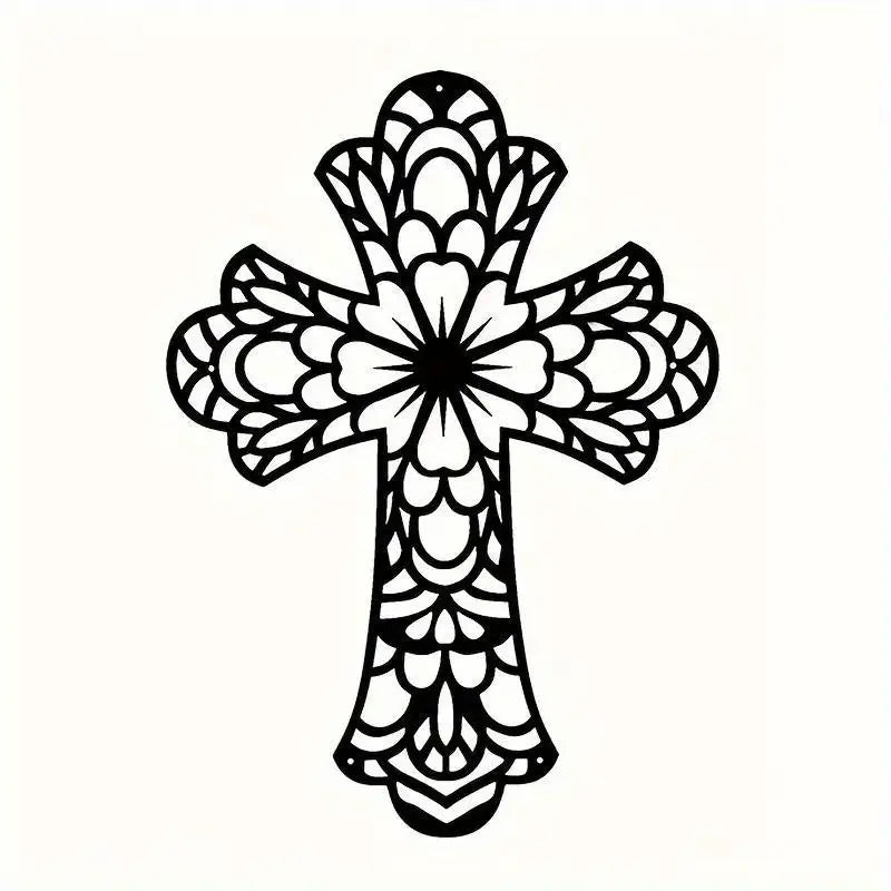 Elegant Black Acrylic Cross - Christian's Home Decal