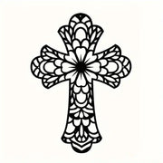 Elegant Black Acrylic Cross - Christian's Home Decal