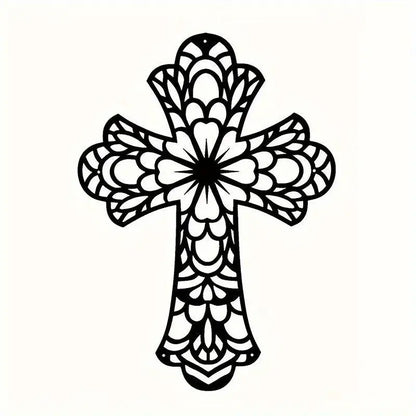 Elegant Black Acrylic Cross - Christian's Home Decal