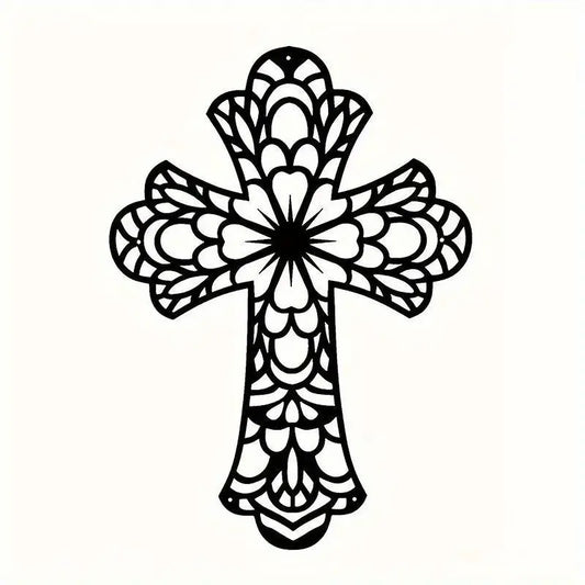 Elegant Black Acrylic Cross - Christian's Home Decal