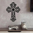 Elegant Black Acrylic Cross - Christian's Home Decal 2