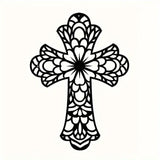 Elegant Black Acrylic Cross - Christian's Home Decal