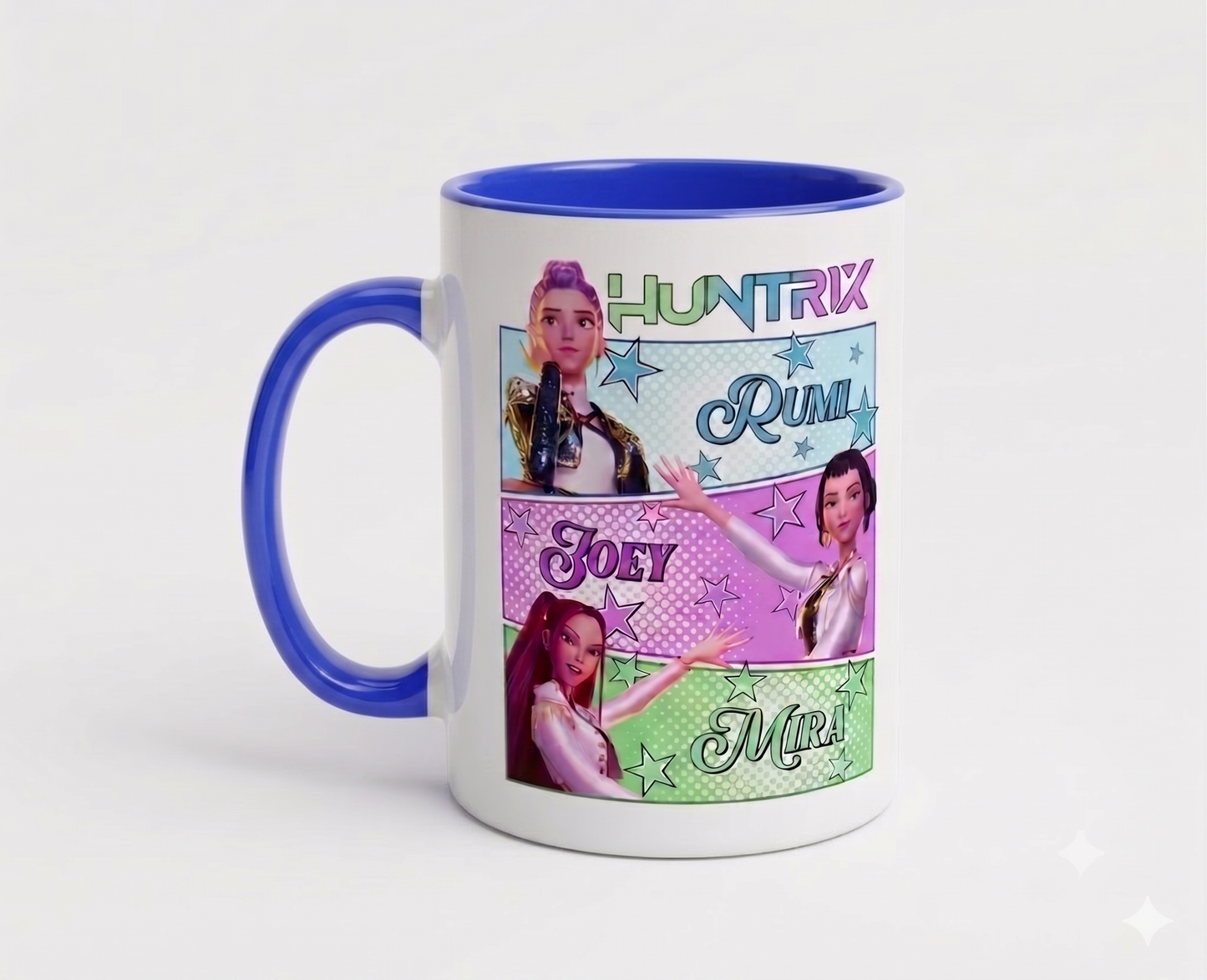 Huntrix Kpop Demon Hunters Inspired Coffee Mug, Rumi Zoey Mira Design, Gift for Kpop Fans Unique Mug, Ceramic Mug, Tea Cup
