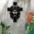 Jesus Christ and Cross - Christian Home Decal 2