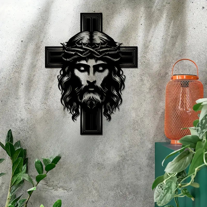 Jesus Christ and Cross - Christian Home Decal 2